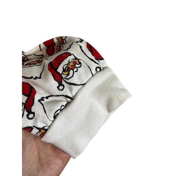 Sammy Nat Christmas Pajama Set 10 White Holiday Santa Festive Preppy Family 80s - Picture 10 of 10